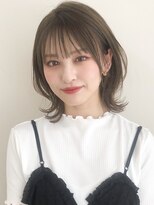 ヘルシースタイルふんわりカールショコラアッシュくびれヘア