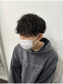 ソフトツイストパーマ刈り上げマッシュショートレイヤー