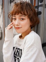 ブゾン(buZon)&nbsp;【buZon ブゾン】マッシュボブふんわりカールチョコレートカラー