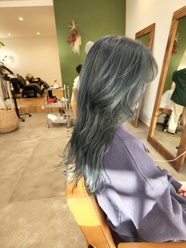 ヨハク(yohak) ブリーチ×オリーブブルー