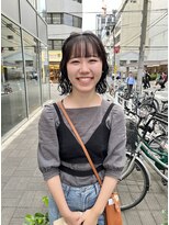 カフ(CAF)&nbsp;CAF FUKO 地毛風カラー/くるくるボブパーマ/大阪/心斎橋