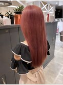 ピンクベージュカラー　ブリーチピンク　越谷美容室