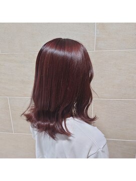 オナー(honor) 20代30代ナチュラルブリーチなしピンク大人ミディアム