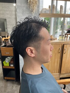 メンズカット バイ ソイクフ(メンズカット by SOY-KUFU) MEN’S HARE アッシュブラックカルマパーマ