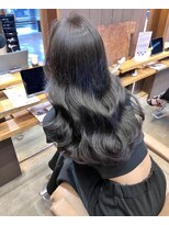 プアメリア 名古屋(Puamelia)&nbsp;ブルーブラック　韓国艶カラー　髪質改善トリートメント