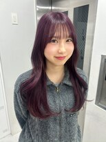 ベレーザ 渋谷(BELEZA)&nbsp;14791黒髪アッシュラベンダーパープルレイヤーワンホンヘア