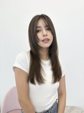 ルージュシー 堀江(RU10C) レイヤーカット/ブリーチなしダブルカラー/ベージュ【AI未使用】