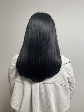 艶感ブルーブラック×美髪ストレート