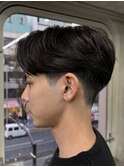 メンズセンターパートニュアンスパーマフェザーパーマ