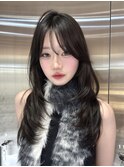 □伸ばしかけヘア×ブリーチなしカラー ［髪質改善］
