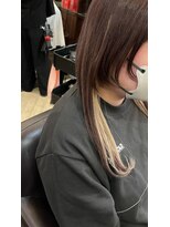 キャラ 池袋本店(CHARA)&nbsp;インナーライトベージュ＆ピンク・顔周りウルフ【ウルフ/大村】