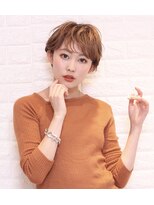 カグヤ ヘアーリンク 森小路店(華月 Hair L.I.N.C.) ベージュショート