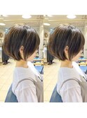 20代30代40代大人可愛い小顔丸み前下がりショート 川崎