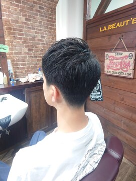 ラボーテイサミヘアーイースト(La.beaut'e ISAMI HAIR EAST) MEN’S HAIRハイライトマッシュパーマ〈理容室〉東浦和メンズ