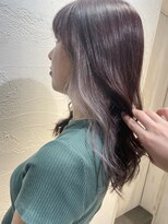 アジールヘア 池袋東口店(agir hair)&nbsp;20代30代40代大人可愛いイヤリングカラー毛先波巻き透明感