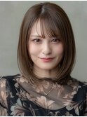 大人かわいいフェイスレイヤーシースルーバング小顔イメチェン