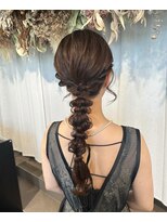 編みおろしヘアセット♪yu