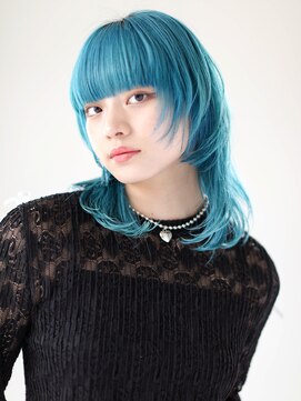ヘアサロン ガリカ 表参道(hair salon Gallica) <miko>レイヤーたっぷりワンカールミディアムにハイトーンカラー