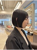 小顔に見せるミニマムボブ