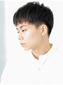 20代30代社会人フェザーマッシュブラック韓国ヘアc札幌月寒