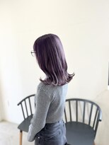 ヒュー(HUE)&nbsp;メルティカラー/ウェーブミディアム/ラベンダーミルクティー