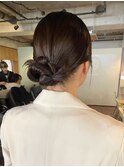 【あきら】ヘアセットカチモリお団子ヘアパーティーヘア結婚式