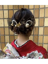 ラボー ノースプラザ店(LA'BO) 成人式ヘア　シニョン