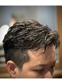メンズビジネス　パーマ　ウェーブパーマ　ビジネスパーマ　刈上