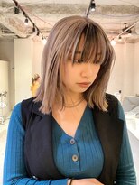 ルーム(Loom.)&nbsp;デザインカラーコントラストハイライト切りっぱなしボブ