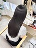 カット＋ 低ダメージ美髪縮毛矯正　￥14400