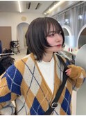 レイヤーボブ×アッシュグレージュ