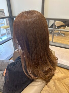 ヘア ルーナ バイ アプリーレ(hair lune by Aprire) パールベージュ艶カラー透明感ナチュラルストレートセミロング