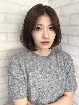 ルノン フィージュ(LUNON fieju) 暗めカラーグランマッシュデザインカラーフェイスフレーミング