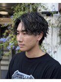 波巻きスパイラル×センターパート