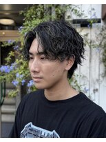 オムファミーユラグ(homme, famille raugh)&nbsp;波巻きスパイラル×センターパート