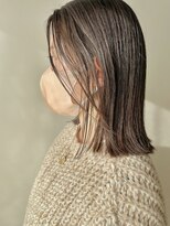 グーム(goom.)&nbsp;大人可愛い大人美人くすみカラーアッシュグレーベージュ