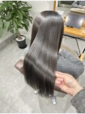 ブルーグレージュ美髪カラー/髪質改善/艶髪/縮毛矯正/東村山