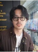 センターパート無造作ニュアンスマッシュ【通町筋/上通町/メンズ