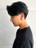 メンズサロンオー 宮崎(Men's salon O.)&nbsp;ツーブロック ニュアンスマッシュ アップバング 黒髪 ショート