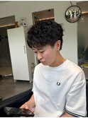 ハッシュカットグレージュデザインカラーツートーンカラー原宿