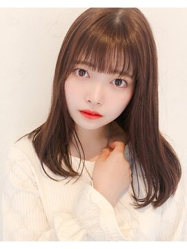 ザブックハンドサロン(The book hand salon) ミルクティベージュ×セミロング