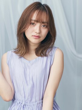 エムスラッシュ 新百合ヶ丘(M.SLASH) M.SLASH新百合ヶ丘/外ハネミディ/シースルーバング/グラデカラー