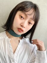 メーヴェ(Mowen)&nbsp;mowen 南堀江　リラクシーボブ×シースルーバング×大人可愛い