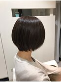 小顔ショートボブ 30代40代50代 藤沢 白髪染めで髪質改善