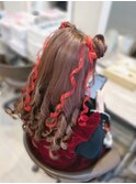 くまさんハーフアップ