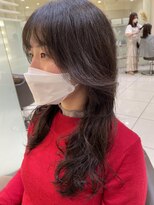 エギョモリ　顔まわりレイヤーコテ巻き風パーマ