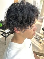 アルモ ヘア フア 東静岡(ALMO hair HUA) 【メンズミディアムスパイラルパーマ】