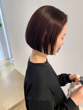 シテン(SITEN) ミニボブ/ストレート/ピンクブラウン