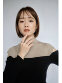 切りっぱなしボブ/シースルーバング/ミニボブ/30代40代50代