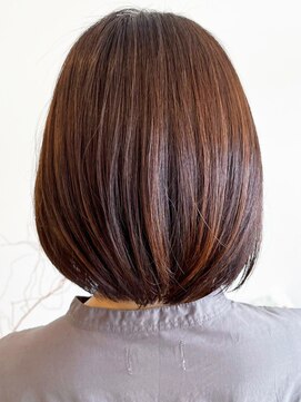 レポヘアー(Repos hair) 20代30代40代髪質改善カラーココアブラウン透明感ナチュラルボブ